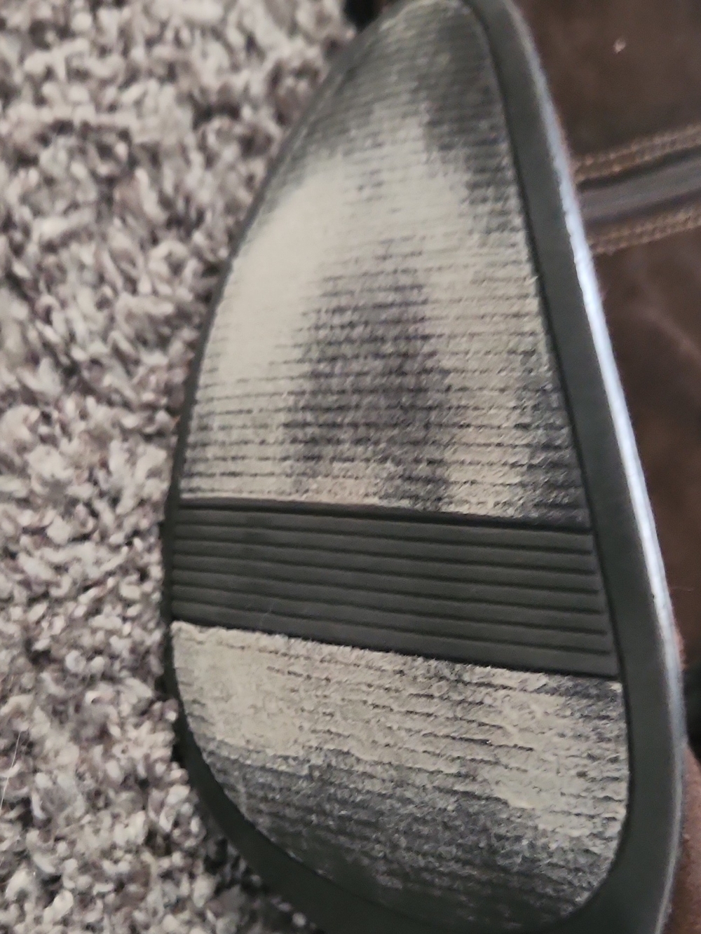 Predictions Brown Suede Mid-Calf Heeled Boots with Buckle Accent - Picture 2 of 5